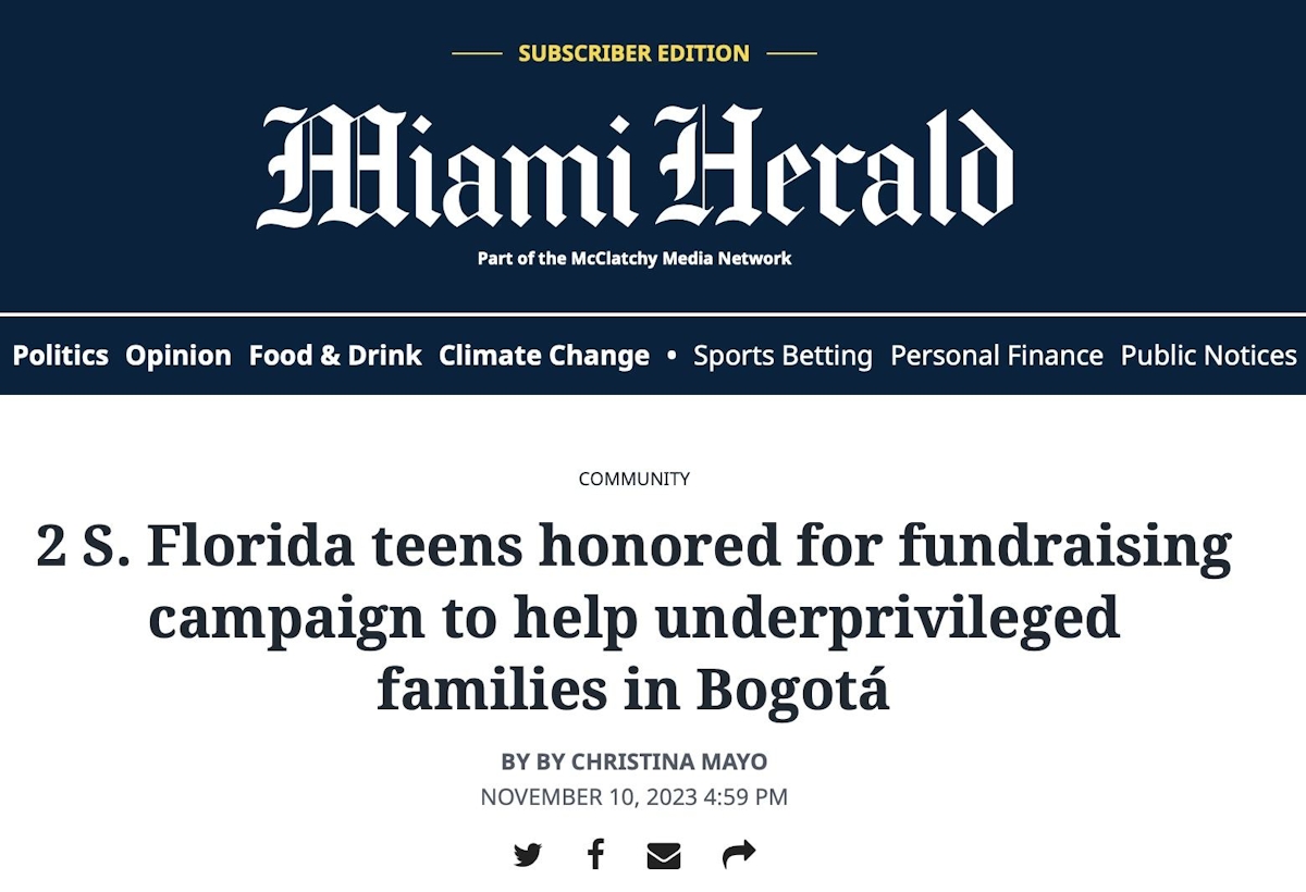 2 S. Florida teens honored for fundraising campaign to help underprivileged