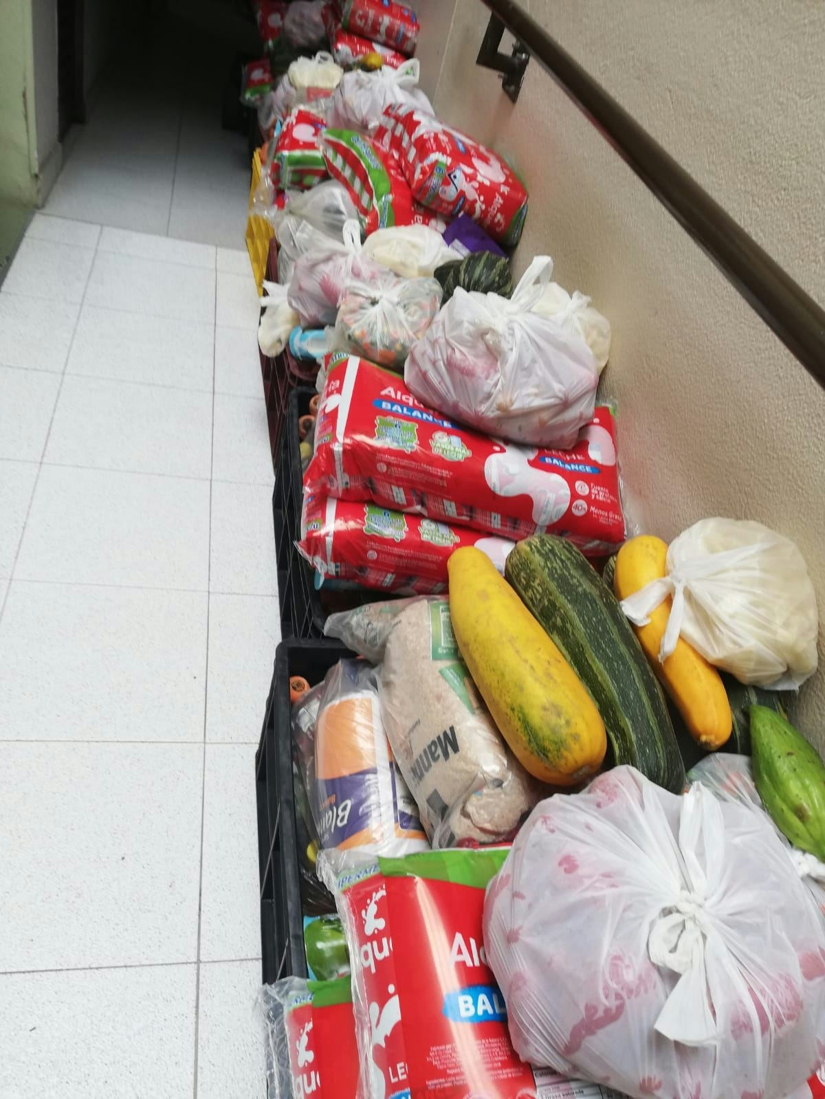Groceries for distribution