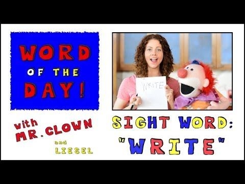 4th 20 Sight Words: Word of the Day with Mr. Clown & Liesel